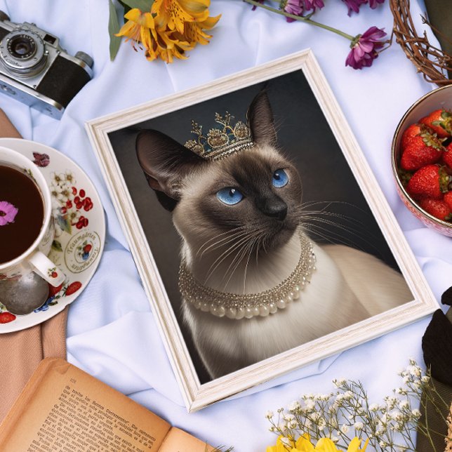 Siamesisk katt med Krona Poster (Skapare uppladdad)