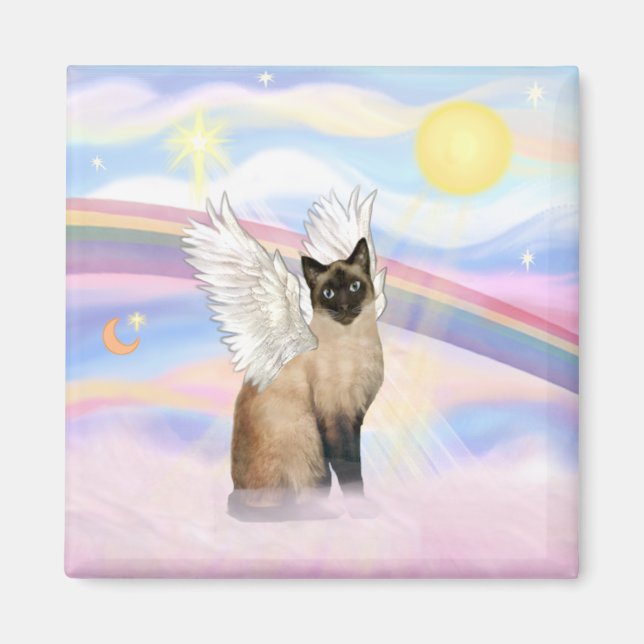 Siamesisk katt - Moln Magnet (Framsidan)