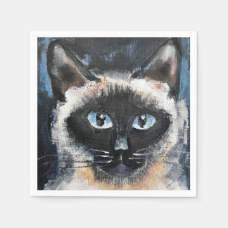Siamesisk katt pappersservett