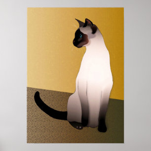 siamesisk katt poster