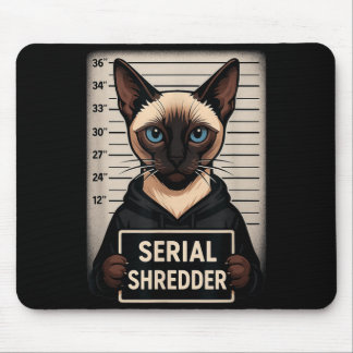 Siamesisk Katt Seriemördare Mugshot Rolig Husdjur Musmatta
