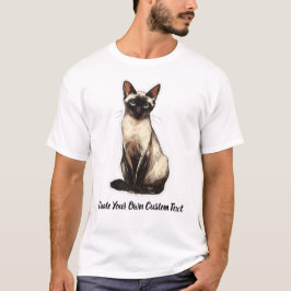 Siamesisk katt Skapa din egen anpassade text  T Shirt