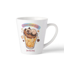 Siamesisk katt som sover på kaffeglasestetik