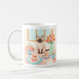 Siamesisk katt & Sweat Treats-mugg Kaffemugg