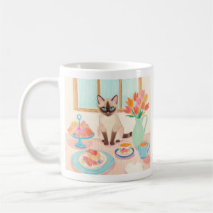 Siamesisk katt & Sweat Treats-mugg Kaffemugg