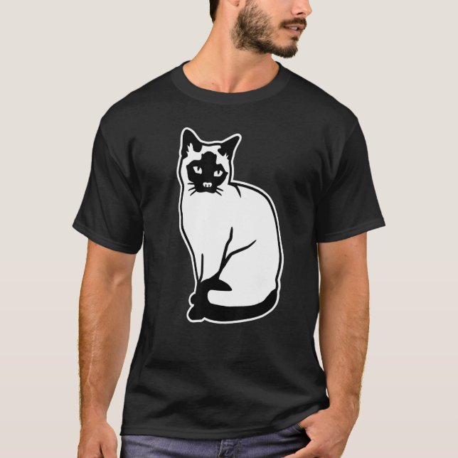 siamesisk katt t shirt (Framsida)