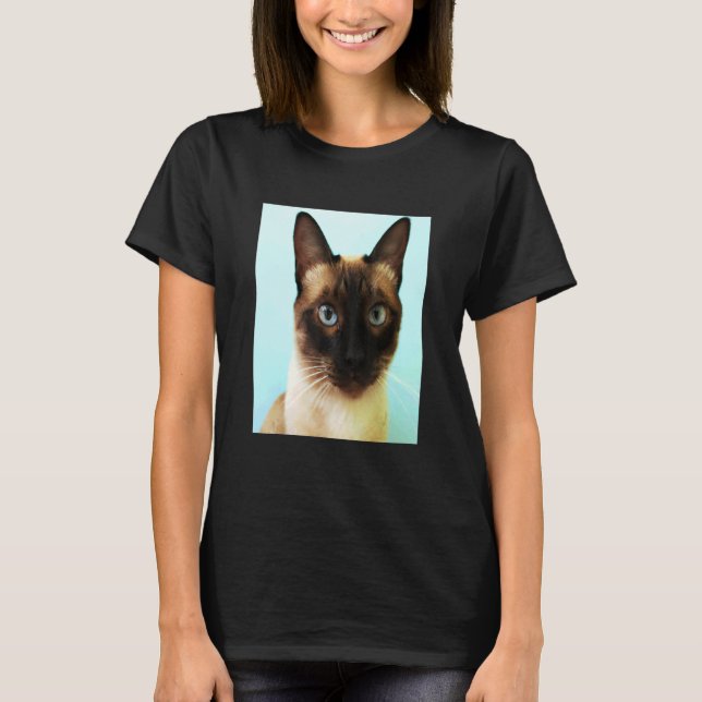 Siamesisk katt t shirt (Framsida)