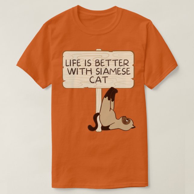 siamesisk katt t shirt (Design framsida)
