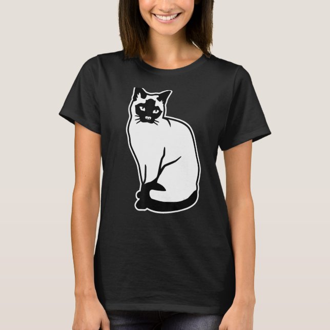 Siamesisk katt t shirt (Framsida)