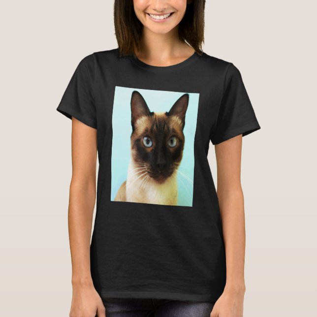 Siamesisk katt t shirt (Framsida)