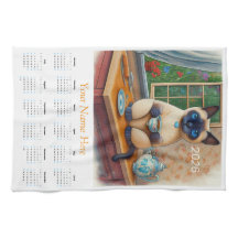Siamesisk katt te-tid 2026 tekalender