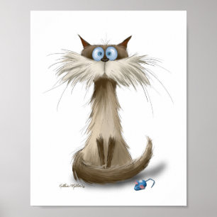 Siamesisk katt tecknad film poster