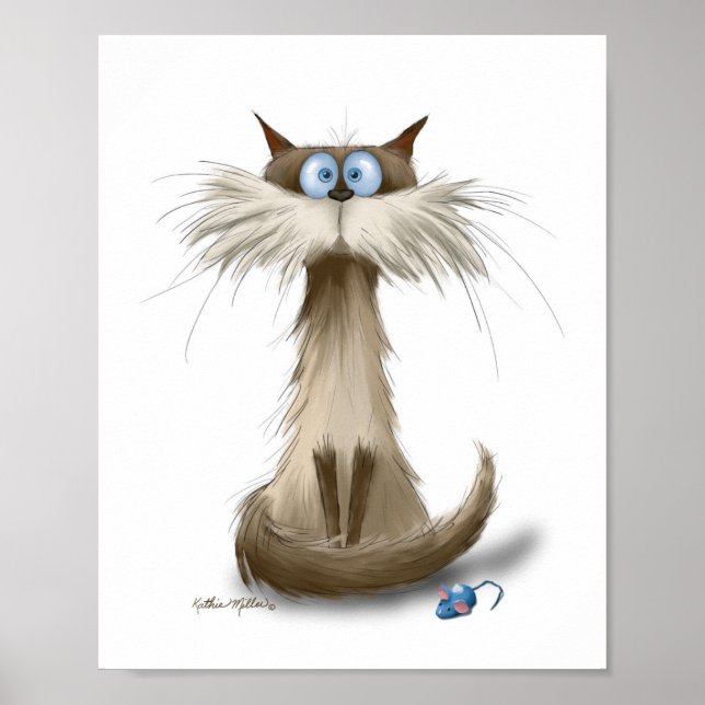 Siamesisk katt tecknad film poster (Framsidan)