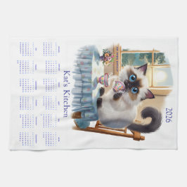 Siamesisk Katt Tekatid 2026 Kalender Kökshanddukar