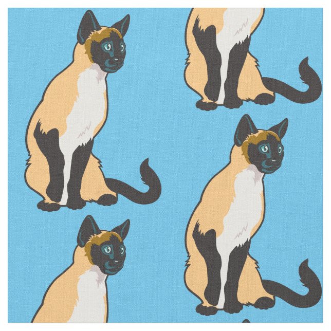 Siamesisk katt tyg (Närbild)