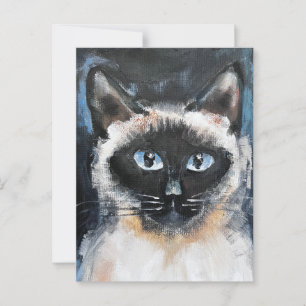 Siamesisk katt vykort