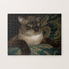 Siamesisk kattporträtt pussel