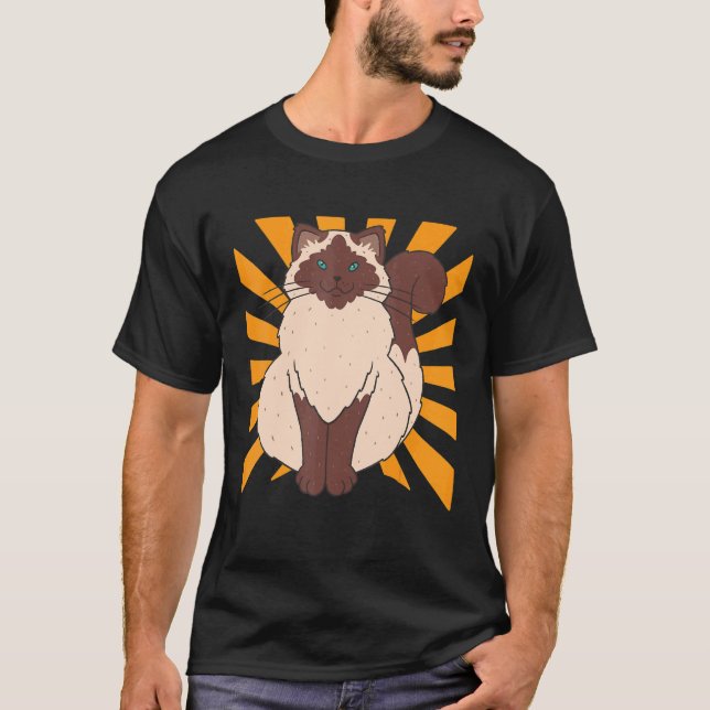 Siamesisk Kattragdoll T Shirt (Framsida)