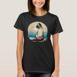 Siamesisk kattsälsplats siamese yoga postures t shirt