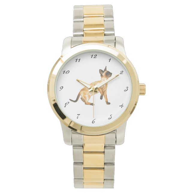 siamesisk kattur armbandsur (Framsida)
