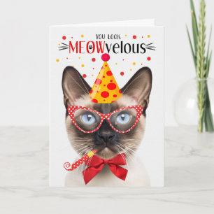 Siamesisk siamesisk sälspets, MEOWvelous Birthday Kort