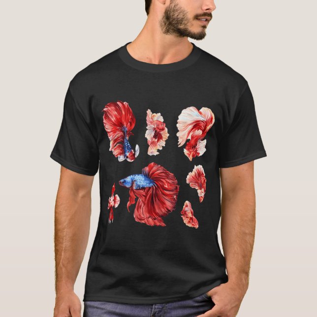 Siamesiska kampfiskar t shirt (Framsida)