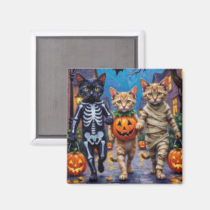 Siamesiska katters Halloweenkostymer för trick-or- Magnet