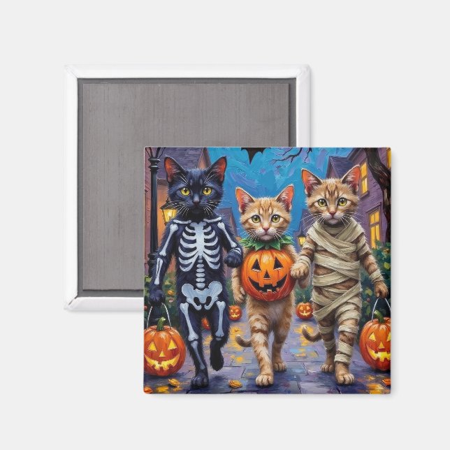Siamesiska katters Halloweenkostymer för trick-or- Magnet (Front/Back)