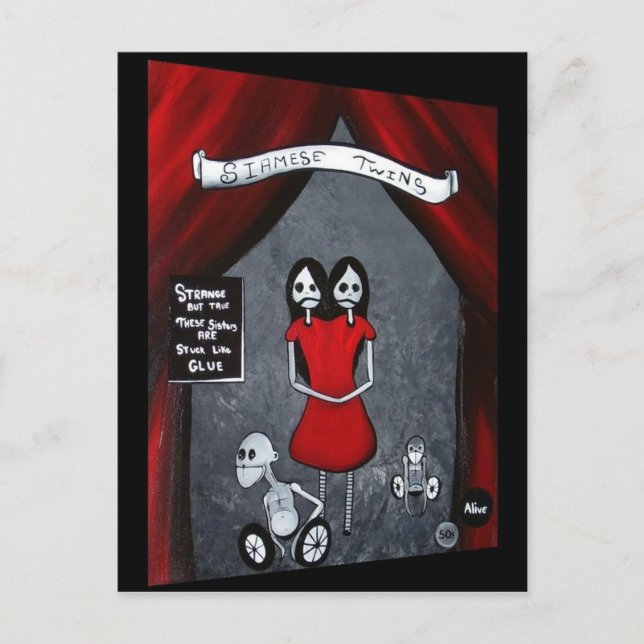 Siamesiska Twillingar vykort (Framsida)