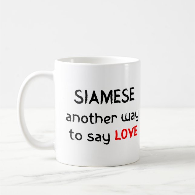 Siamesiskt kaffe kärlek mugg (Vänster)