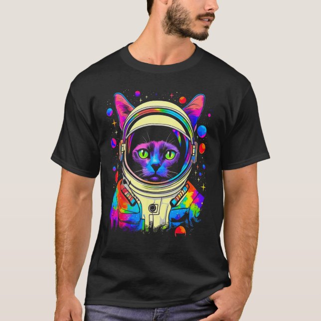 Siamkat Astronaut T Shirt (Framsida)
