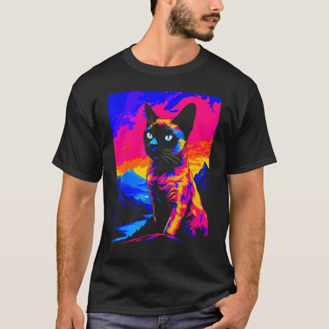 Siamkat Popkonst T Shirt (Framsida)