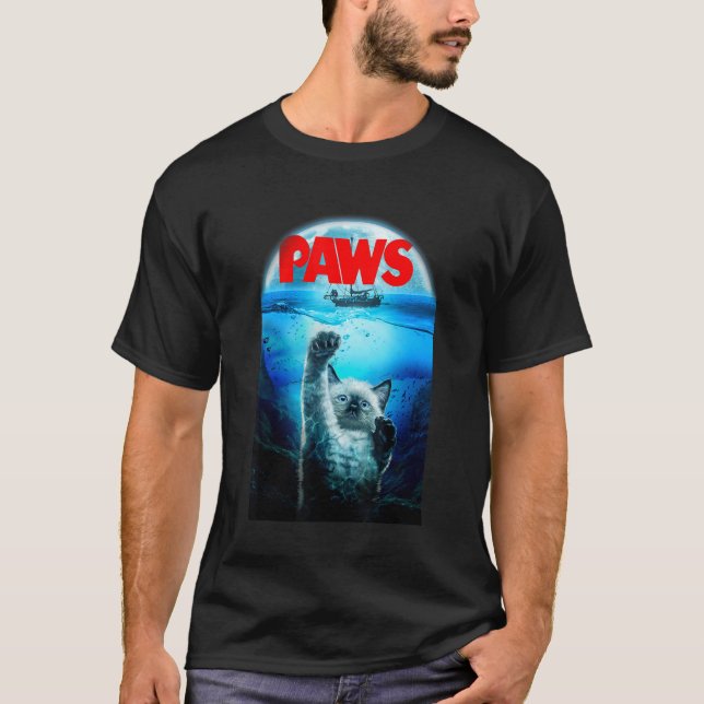 Siamkatten som monster från djupet terrorisera far t shirt (Framsida)
