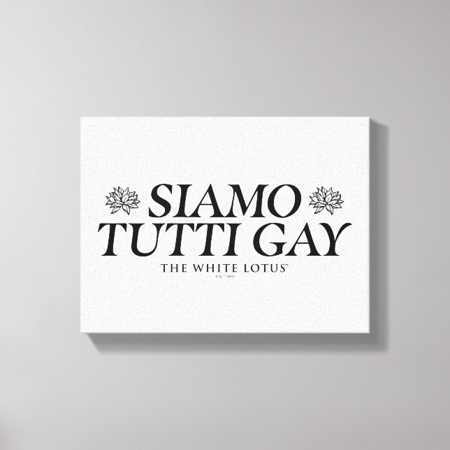 Siamo Tutti Gay - Vitlotus Canvastryck (Framsida)