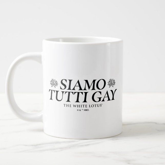 Siamo Tutti Gay - Vitlotus Jumbo Mugg (Vänster)