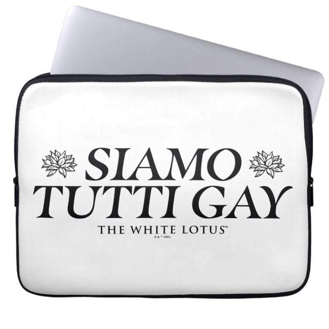 Siamo Tutti Gay - Vitlotus Laptop Fodral (Framsidan)