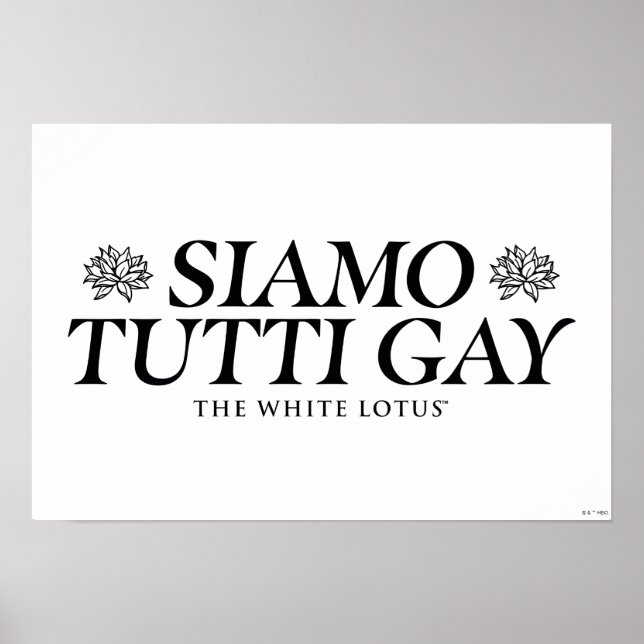 Siamo Tutti Gay - Vitlotus Poster (Framsidan)