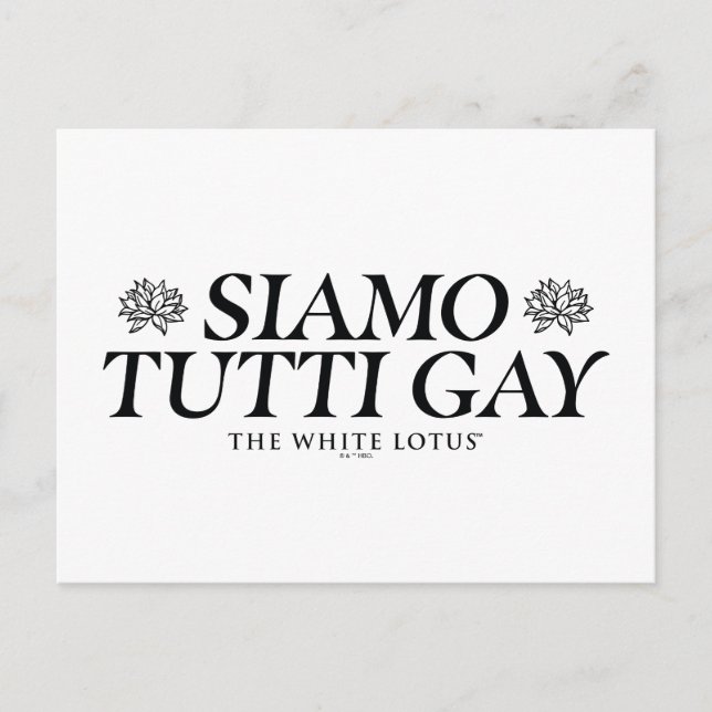 Siamo Tutti Gay - Vitlotus Vykort (Framsida)