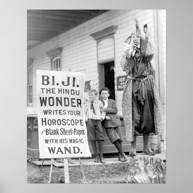Siare på länsmarknad, 1910. Gammalt foto Poster (Framsidan)