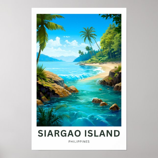 Siargao Island Philippines Travel Print Poster (Framsidan)