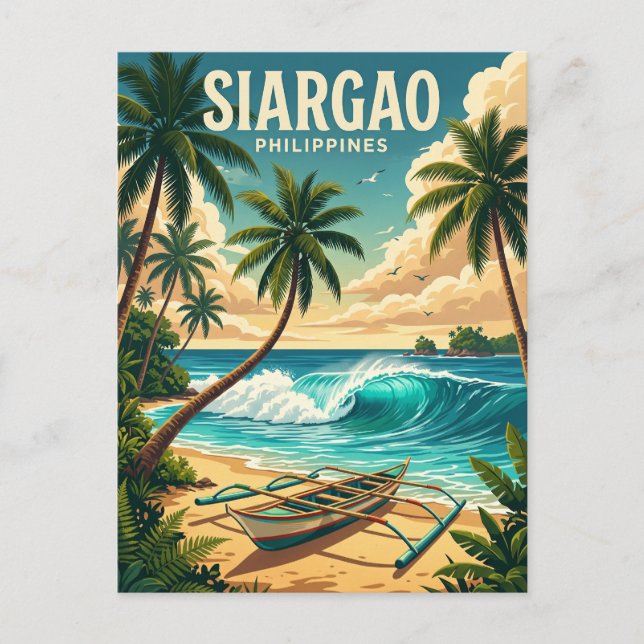 Siargao-ön Filippinerna Vykort (Framsida)
