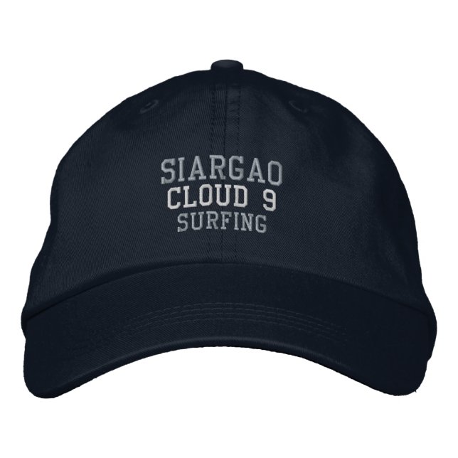 Siargao Philiippines Surfing Baseball Hat Broderad Keps (Framsida)