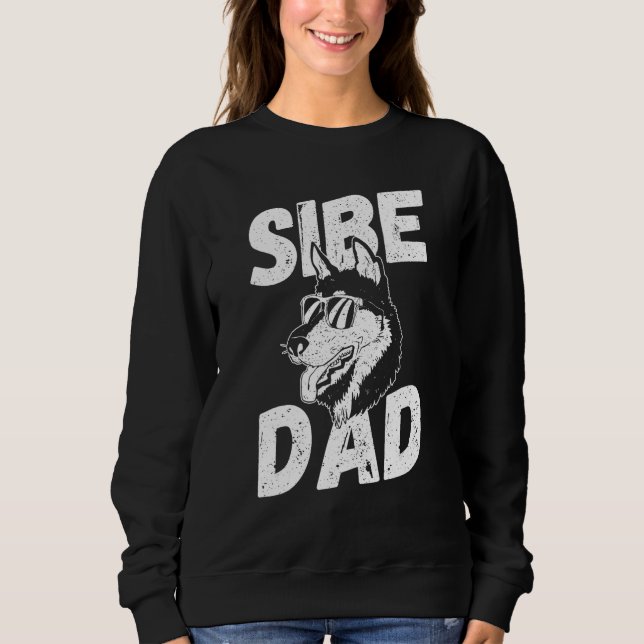 Sibe Dad Siberian Husky T Shirt (Framsida)