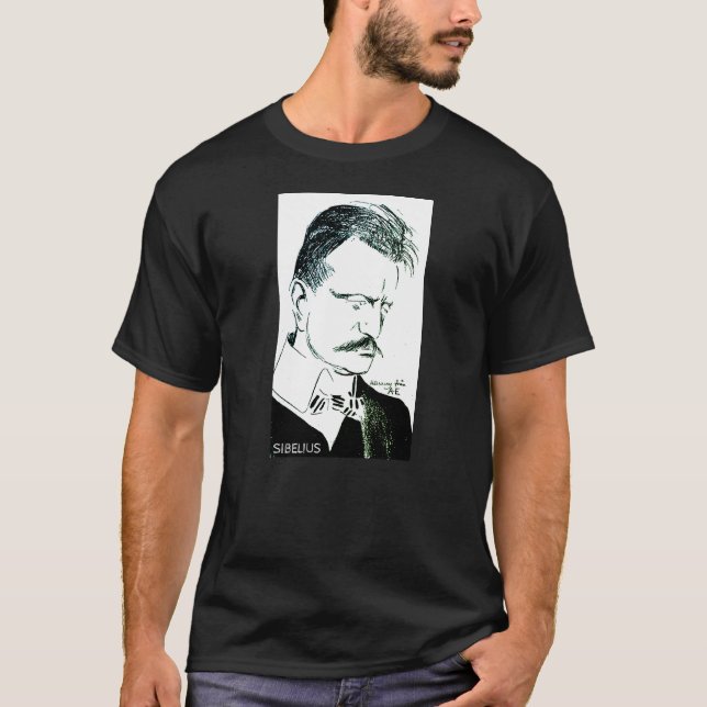 Sibelius: skiss by Albert Engström (1904) T-Shirt (Framsida)