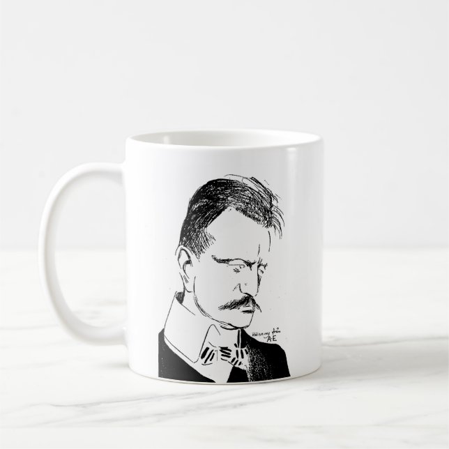 Sibelius: skiss från Albert Engström (1904) Kaffemugg (Vänster)