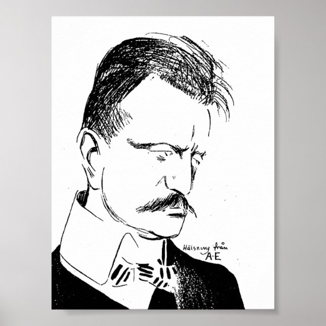 Sibelius: skiss från Albert Engström (1904) Poster (Framsidan)