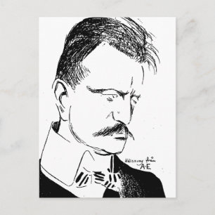 Sibelius: skiss från Albert Engström (1904) Vykort