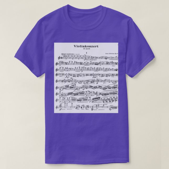Sibelius Violin Concerto T Shirt (Design framsida)