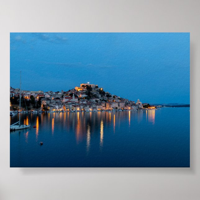 Sibenik at blue hour poster (Framsidan)