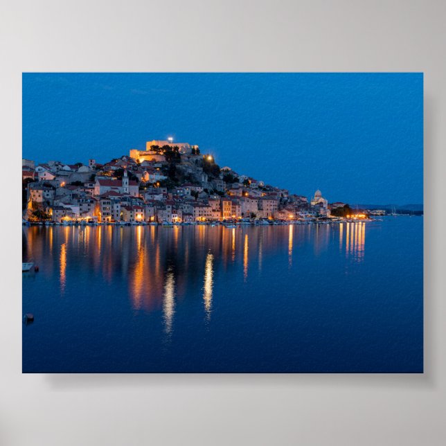 Sibenik at blue hour poster (Framsidan)